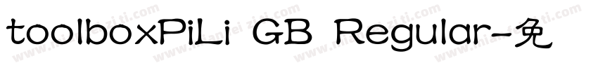 toolboxPiLi GB Regular字体转换